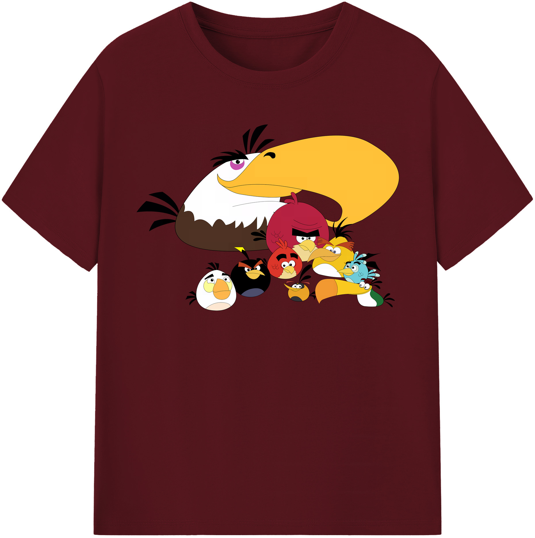（画像用） Angry Birds アングリーバード 綿100％半袖Tシャツ（フロントプリント）